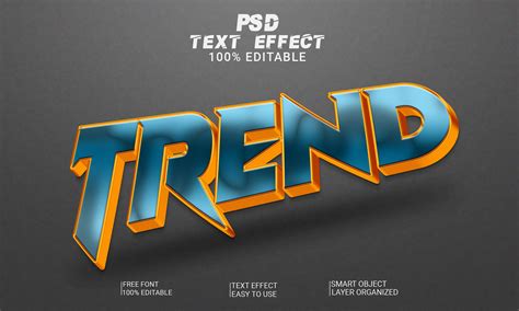 3d Text Effect Editable Psd File Trend Graphic By Imamul0 · Creative