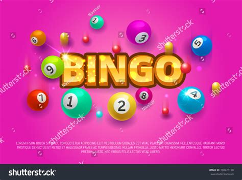 Bingo Lottery Banner Colored Bingo Balls Stock Vector Royalty Free
