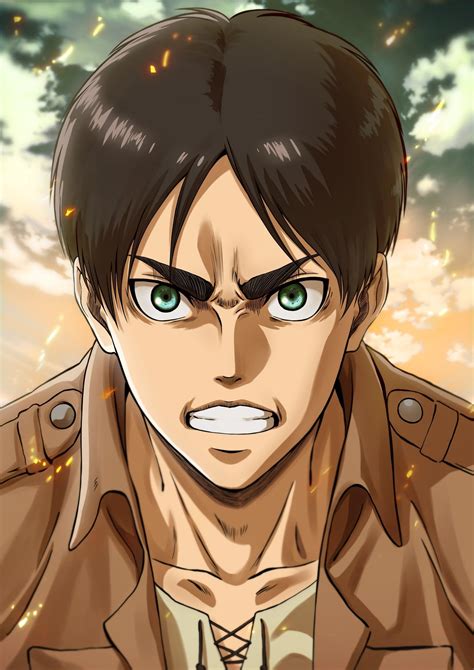 Attack On Titan Eren Yeager Official Art By Wit Studio Ranime