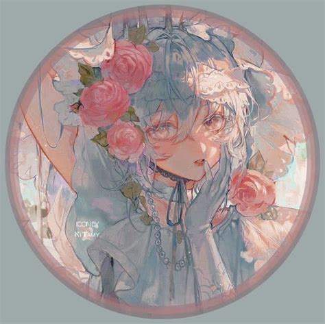 Aesthetic Anime Pfp Circle Anime Pfp Pfpstickers Blue Sticker By Hot