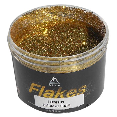 Alsa Refinish 6 Oz Brilliant Gold Flakes Paint Additive Fsm101 The