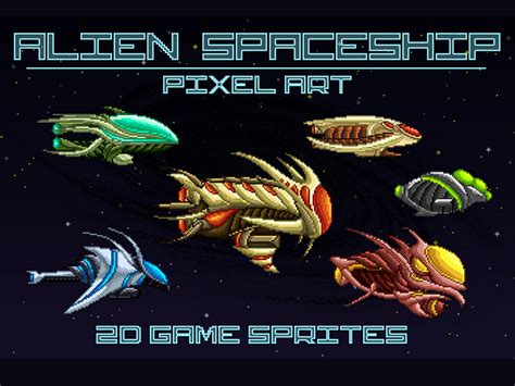 Space Alien Game Sprites Pixel Art By 2d Game Assets On Dribbble Alien