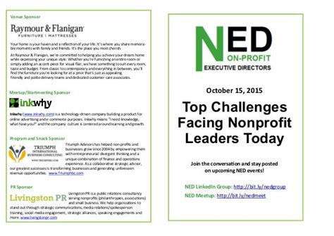 Nonprofit Executive Directors Ned Group Top Challenges Facing