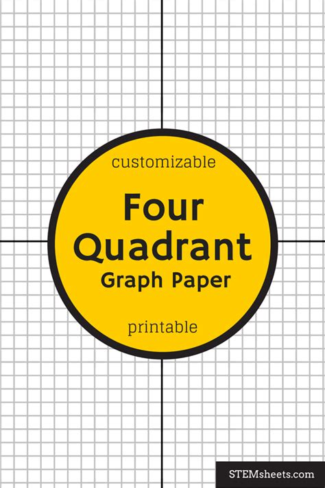 Four Quadrant Graph Paper Graph Paper Printable Graph Paper