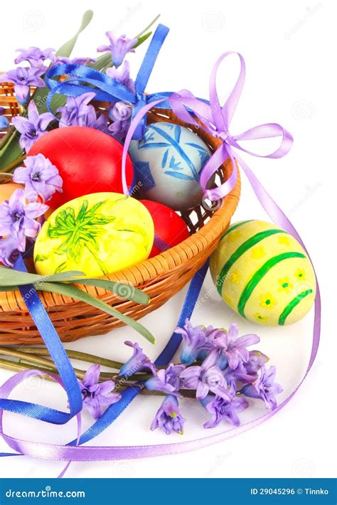 Easter Eggs With Flowers Stock Photo Image Of Shell 29045296
