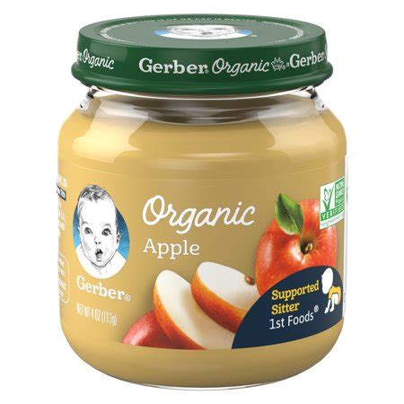 How to make apple chia seed jam: Gerber Organic 1st Foods Apple Baby Food, 4 oz. Jar ...