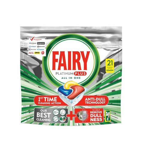 Fairy Platinum Plus All In One Dishwasher Tablets Lemon 21 Tablets Home Bargains