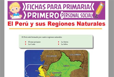 Las Regiones Naturales Del Per Ficha Interactiva Fichas Fichas Sexiz Pix