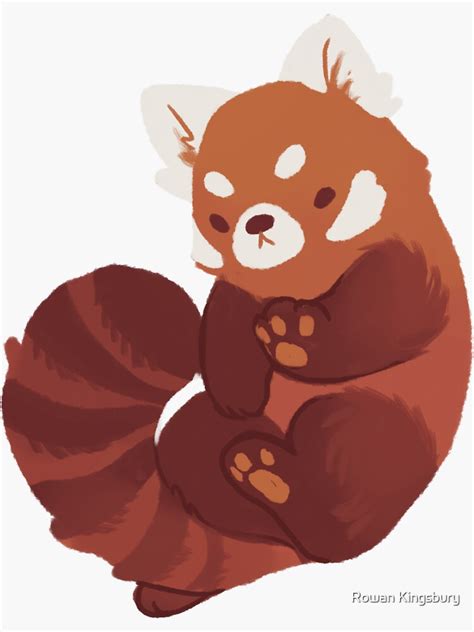 Red Panda Sticker For Sale By Electricgale Redbubble
