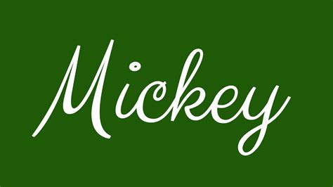 Learn How To Sign The Name Mickey Stylishly In Cursive Writing Youtube