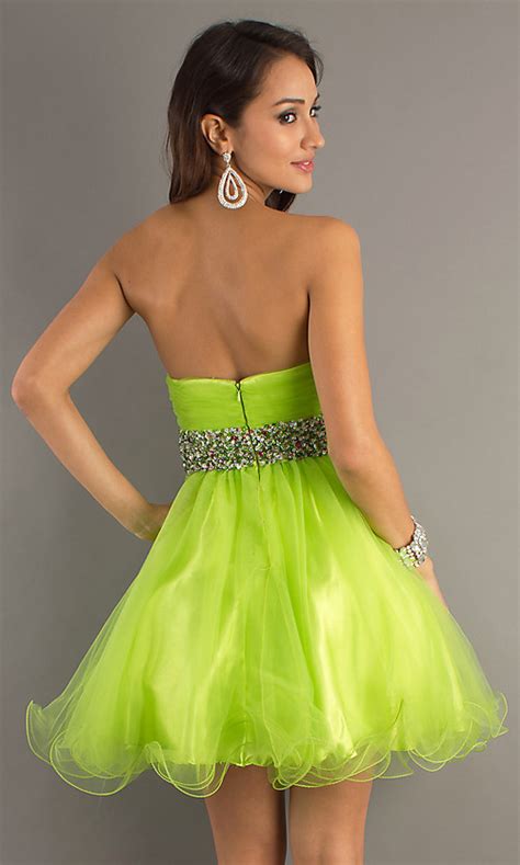 Lime Green Short Prom Dresses Dress Yp