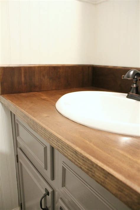 Diy Wood Bathroom Countertop An Easy Way To Change Your Vanity In 1