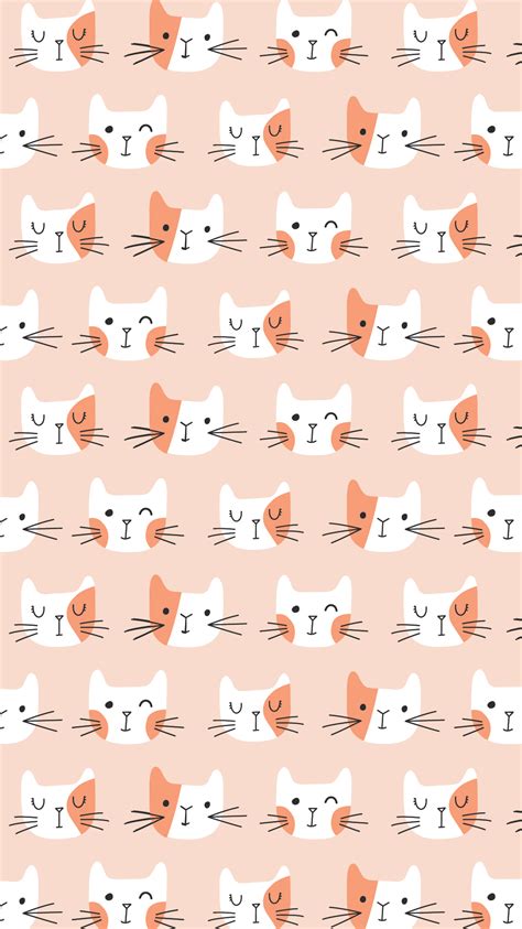 Cute Cat Pattern Wallpapers Top Free Cute Cat Pattern Backgrounds