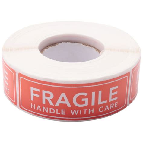1 Roll 500pcs Fragile Stickers Fragile Handle With Care Labels For Moving Shipping Mailing