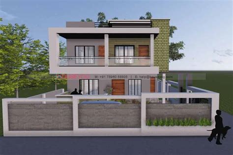 4 Bhk Bungalow Plan With Front Elevation 297220 Sq Ft 4 Bhk North Faci