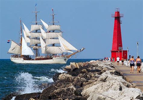 Tall Ship Bark Europa Arrives In Muskegon