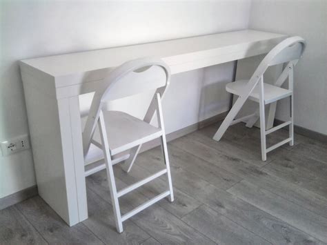 Double It Malm Console Becomes A 10 People Table Ikea