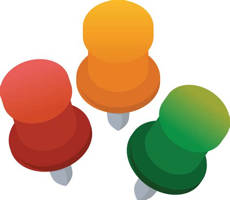 Push Pins In Various Colors 22709335 Vector Art At Vecteezy