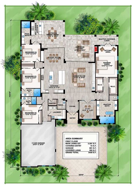 Florida Retreat 86037bw Architectural Designs House Plans