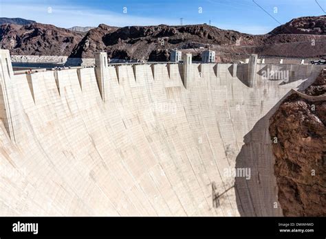 Hydro Electric Generating Power Dam At Hoover Dam Near Bolder Cityin