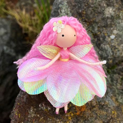 Mini Fairy Doll Flower Fairy Doll Pink Lemonade Handmade Etsy Fairy