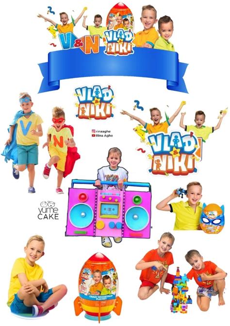 Vlad And Niki Topper Printable Tema Ulang Tahun Anak Aktivitas Anak
