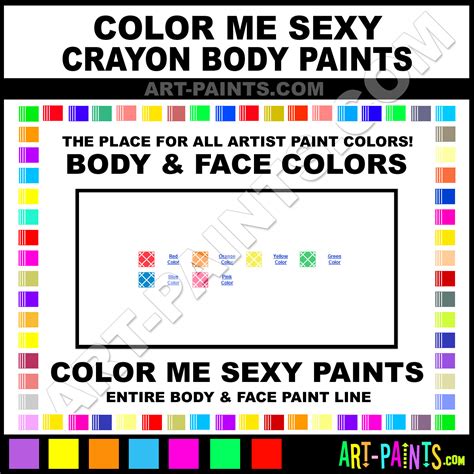 Color Me Sexy Crayons Face And Body Paint Colors Color Me Sexy