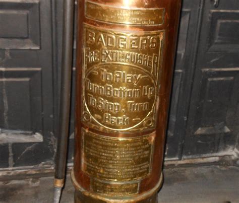 Fire Extinguisher Friday Vintage Badger Copper And Brass Fire Extinguisher Collectors Weekly