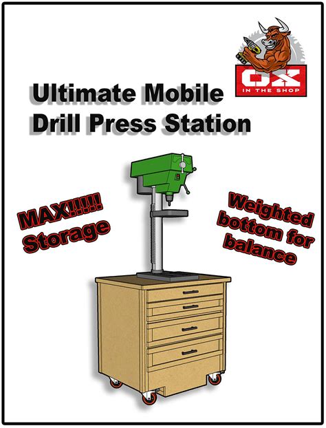 Ultimate Mobile Drill Press Stand Oxintheshop