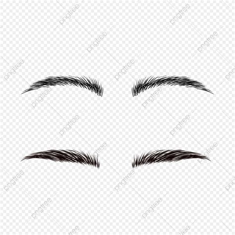 Hand Drawn Eyebrows Hand Painted Black Eyebrow Png Transparent