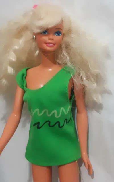 Vintage Twist Turn Barbie Doll Blue Eyes Blond Hair Bendable Knees Malaysia Picclick