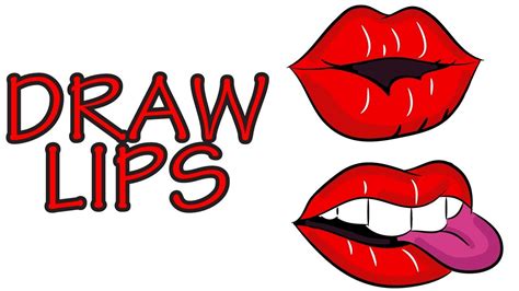 How To Draw Lips Realistic Cartoon Kissing Easy Step By Step For