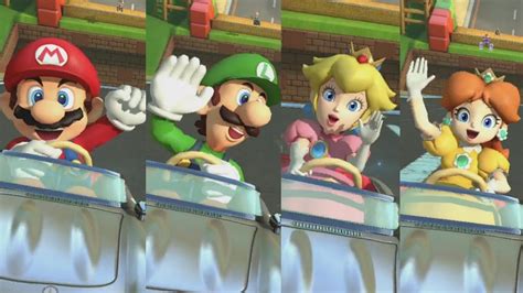 Mario Kart 8 Deluxe All Characters 2nd 6th Place Winning Animations