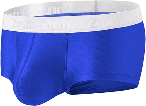 Buy Zonbailon Mens Bulge Enhancing Pouch Boxer Briefs Men Sexy Low Rise Ice Silk Underwear