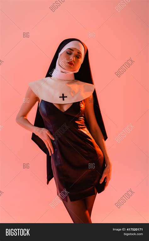 Sexy Nun Black Leather Image And Photo Free Trial Bigstock
