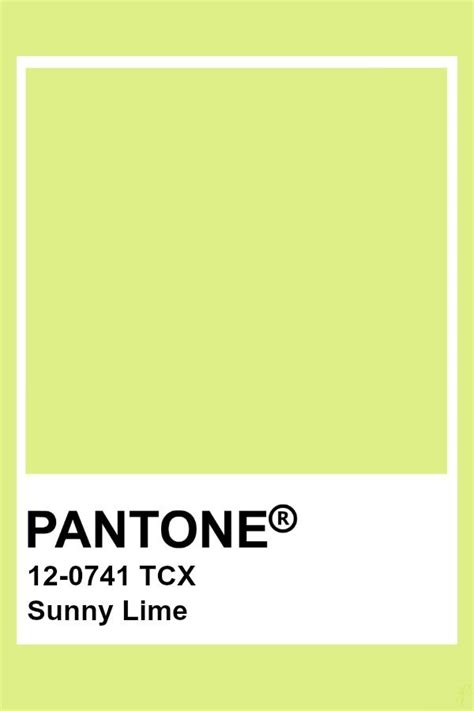 Pantone Sunny Lime Pantone Green Pantone Color Chart Pantone Color