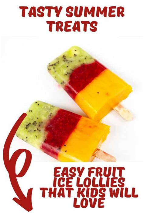 Delicious Summer Recipe For Rainbow Fruit Ice Lollies To Cook With Kids