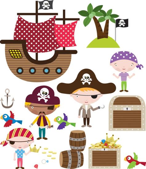 This plaque adds a pirate theme to any wall or door with an embossed skull and crossbones. Pirate Ship Wall Sticker Set Treasure Pirate Wall Decal ...
