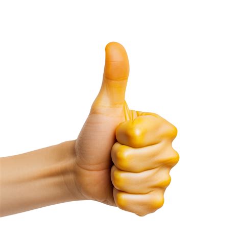 Ai Generated Thumbs Up Emoji Png Isolated On Transparent Background