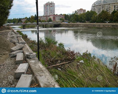 Sochi River With Small Water At Sunny Day Stock Photo Image Of