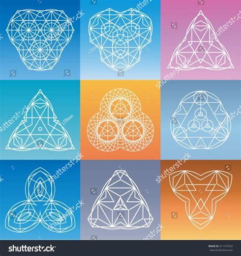 Sacred Geometry Vector Design Elements Alchemy Stock Vector Royalty