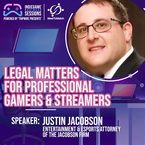 Lecture Legal Matters For Professional Gamers And Streamers