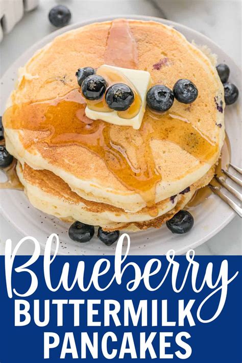 Fluffy Blueberry Buttermilk Pancakes Belle Of The Kitchen