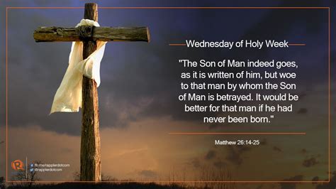 Gospel For Wednesday Of Holy Week Matthew 2614 25 Go On A Virtual