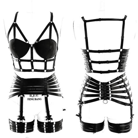 Cage Harness Body Harness Lingerie Set Sexy Top Cage Bra And Bondage
