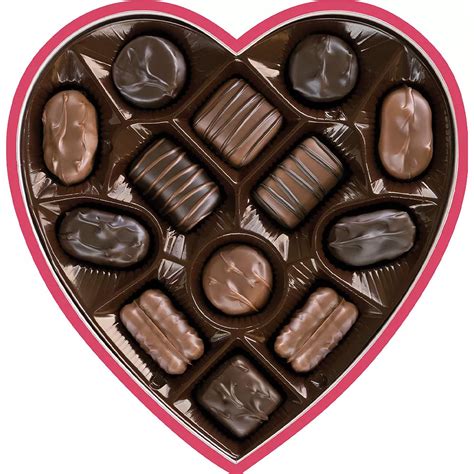 Russell Stover Heart Box Of Assorted Chocolates 13pc Party City