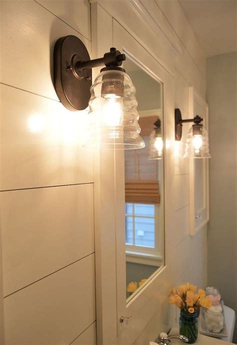 Our guide to light sizing notes that you should allow 3 inches between the top and the mirror and the bottom bathroom design little luxuries: Cottage Bathroom Remodel | Bathroom lights over mirror ...