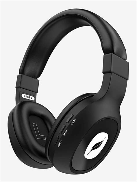 Buy Leaf Bass 2 Over The Ear Bluetooth Headphone With Mic Black