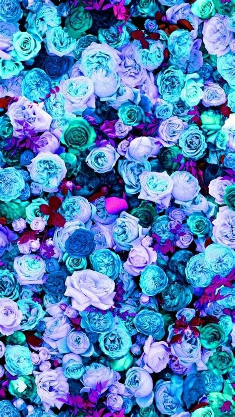 45 Blue And Pink Floral Wallpaper