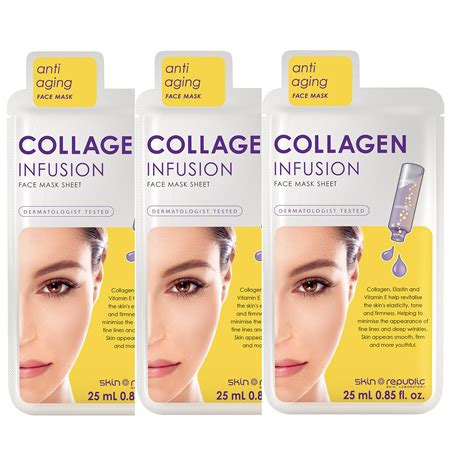 koop skin republic 3x collagen infusion face sheet mask